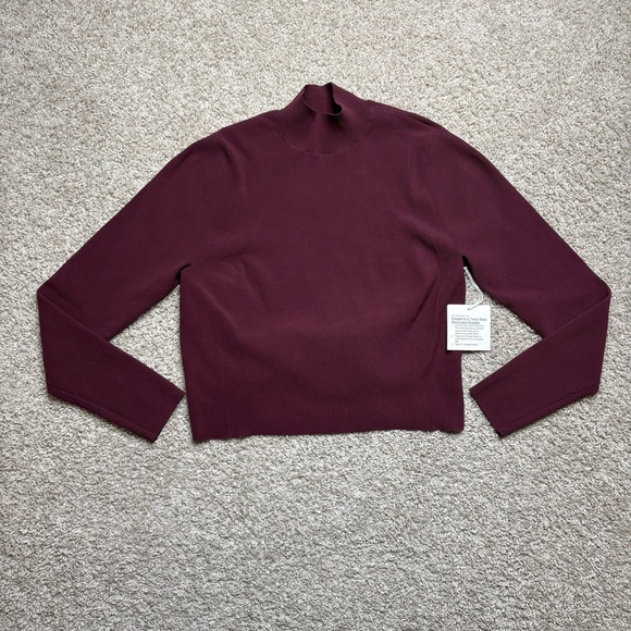 lululemon athletica Sweaters - Lululemon Ribbed-Knit Twist-Back Mockneck Sweater